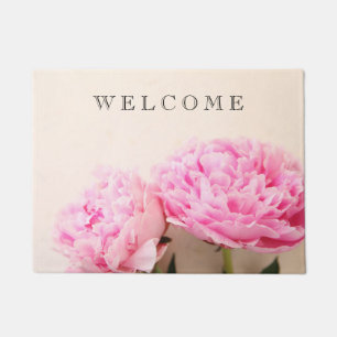 Two peonies pink doormat
