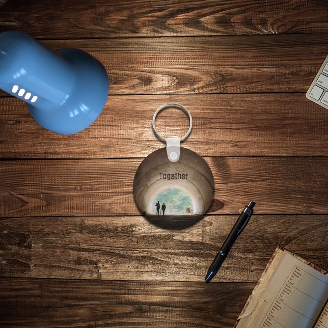 Two persons on the tunnel keychain (Creator Uploaded)