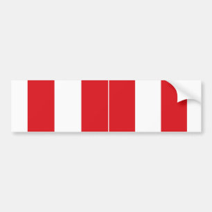 TWO Peru National Flag Bumper Sticker