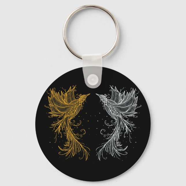 Two Phoenix Twins Key Ring (Front)