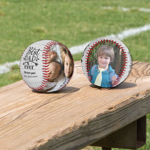 Two Photo Best Dad Happy Father's Day Baseball
