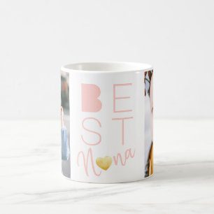 Two Photo Best Nana Pink White Mug