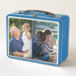 Two Photo Create Your Own Photo Metal Lunch Box