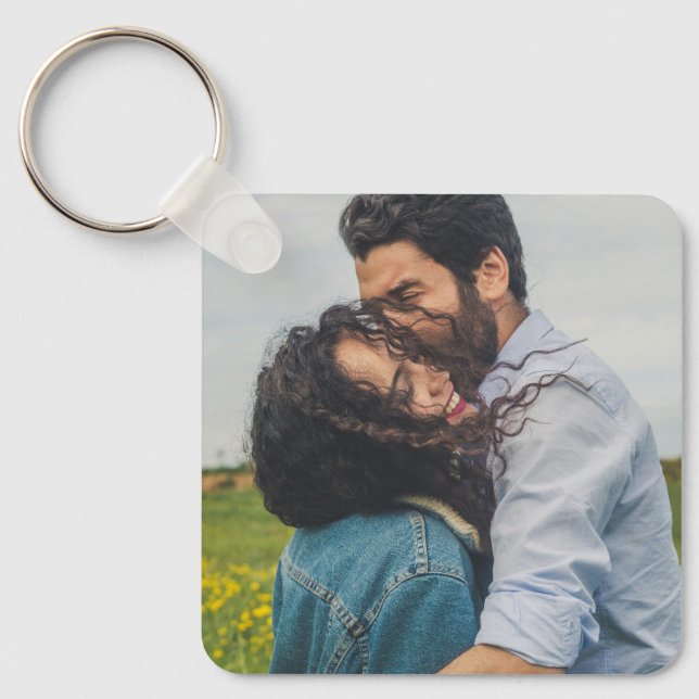 Two Photo Custom Personalised Couple Key Ring (Front)