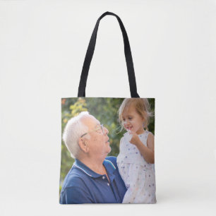 Two Photo Double Sided Create Your Own Photo Tote Bag