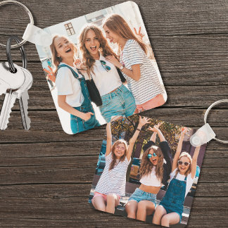 Two Photo Double Sided Friends Key Ring