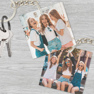 Two Photo Double Sided Friends Key Ring