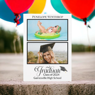 Two Photo Graduation Announcement & Party Invite