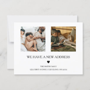 Two Photo Handwritten Text   Elegent Announcement  Postcard