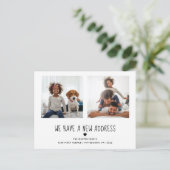 Two Photo Handwritten Text | Moving Announcement Postcard (Standing Front)