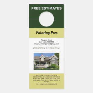 Two Photo Residential & Commercial Painting Door Hanger