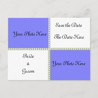 Two Photo Save the Date Announcement Postcard