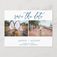 Two Photo Save the Date Card