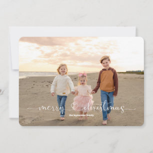 Two Photo Simply Us Flat Holiday Card
