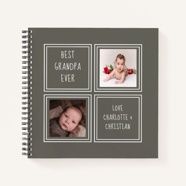 Two Photo Template One of a Kind Personalised Notebook (Front)