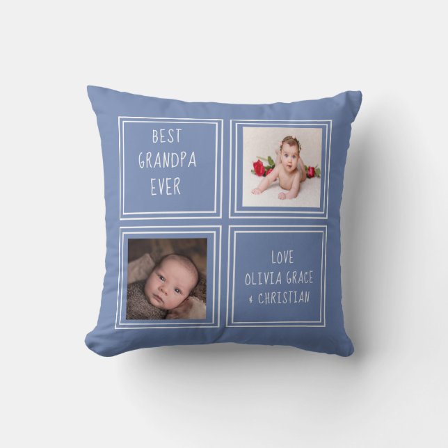 Two Photo Template Personalised One of a Kind Cushion (Front)