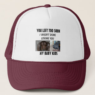 Two Photo Tribute With Loving Message Trucker Hat
