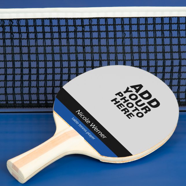 Two Photos (both sides) with Player Name  Ping Pong Paddle (Insitu)