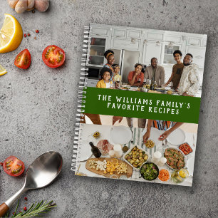 Two Photos Green Simple Family Recipes Notebook