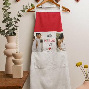 Two Photos   Happy Valentines Day   Couple Gift Apron
