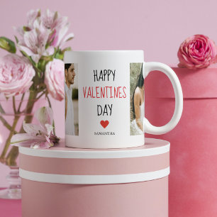 Two Photos   Happy Valentines Day   Couple Gift Mug