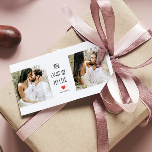 Two Photos   Happy Valentines Day   Romantic Quote Gift Tags