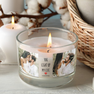 Two Photos   Happy Valentines Day   Romantic Quote Rectangular Sticker