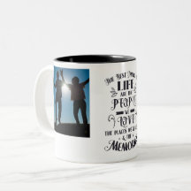 Two photos personalised photo mug with best things