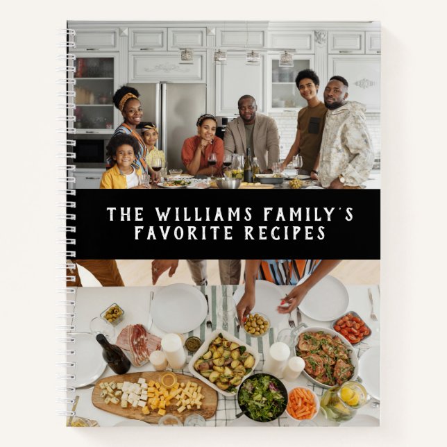 Two Photos Simple Family Recipes Notebook (Front)