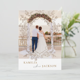 Two-Piece Modern Minimalist Folded Wedding Invitation