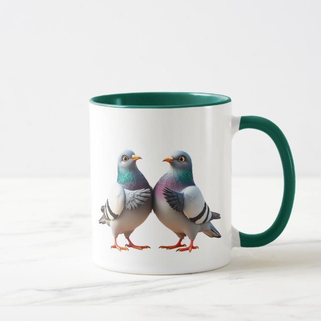 Two pigeons talking. mug (Right)