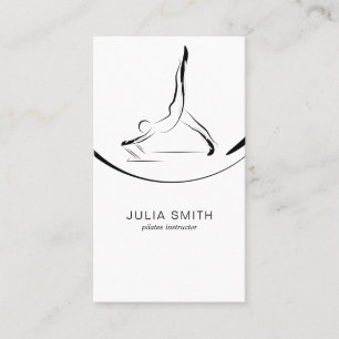 Two Pilates Poses on the Refirmer  Business Card