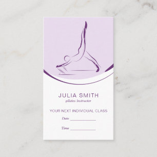 Two Pilates Poses on the Reformer Colour Business Card