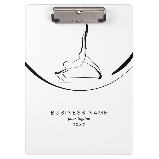 Two Pilates Poses on the Reformer | Colour Clipboard (Front)