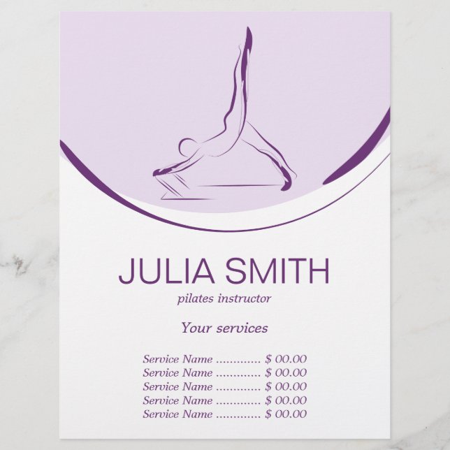 Two Pilates Poses on the Reformer | Colour Flyer (Front)