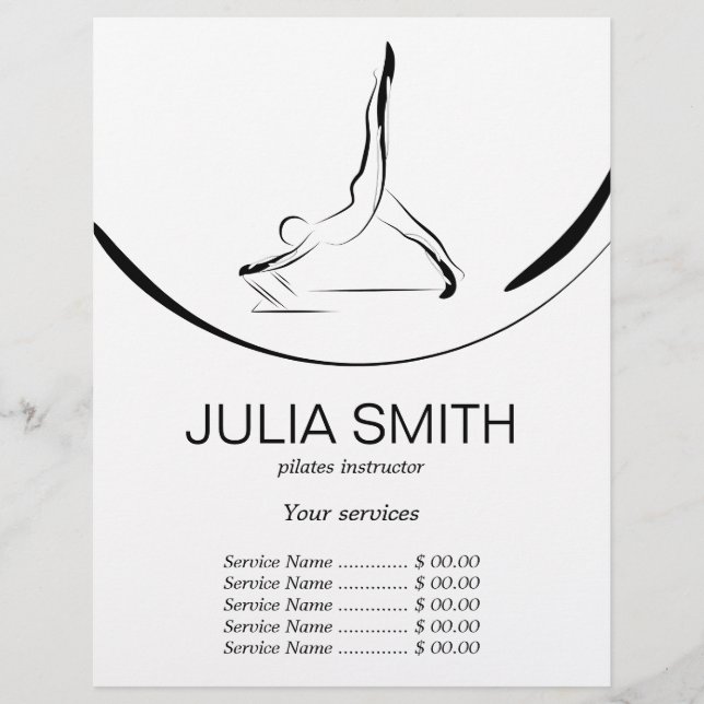 Two Pilates Poses on the Reformer Flyer (Front)