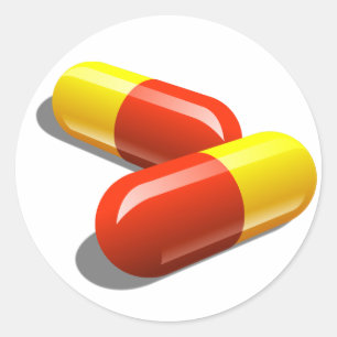 Two Pills Classic Round Sticker