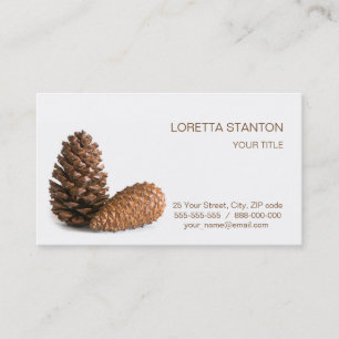 Two pinecones business card
