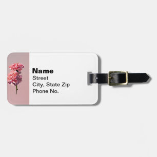 Two Pink Carnations Luggage Tag