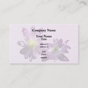 Two Pink Clematis Business Card