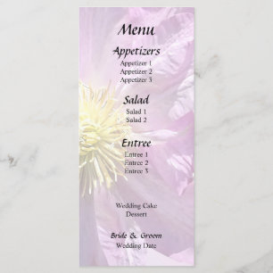 Two Pink Clematis Menu
