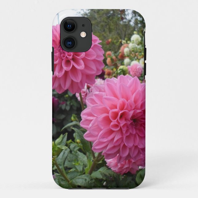 Two Pink Dahlias Case-Mate iPhone Case (Back)