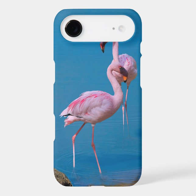 Two Pink Flamingos Case-Mate iPhone Case (Back)