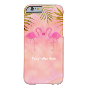Two Pink Flamingos Watercolor Tropical Phone Case