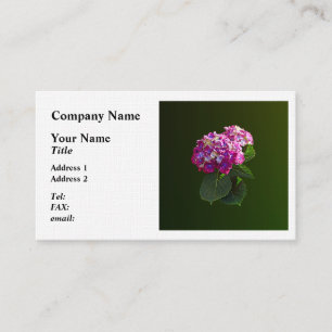 Two Pink Hydrangea Business Card