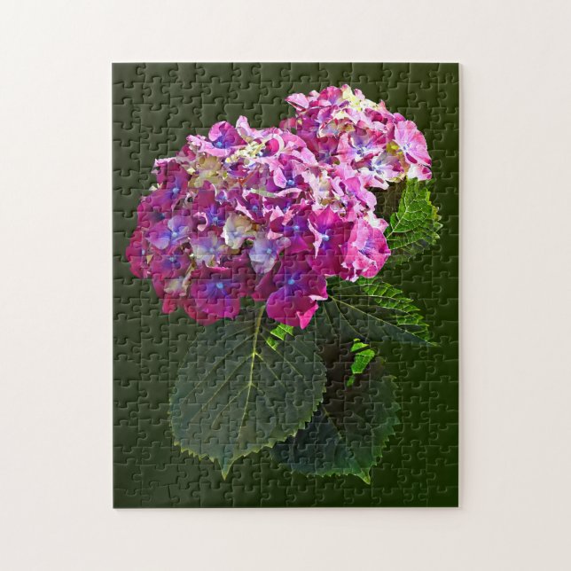 Two Pink Hydrangea Jigsaw Puzzle (Vertical)