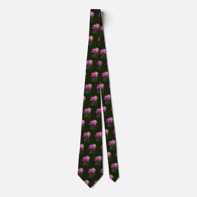 Two Pink Hydrangea Tie (Front)