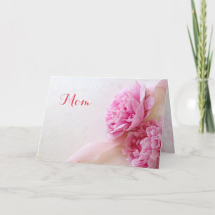 Two pink peonies card