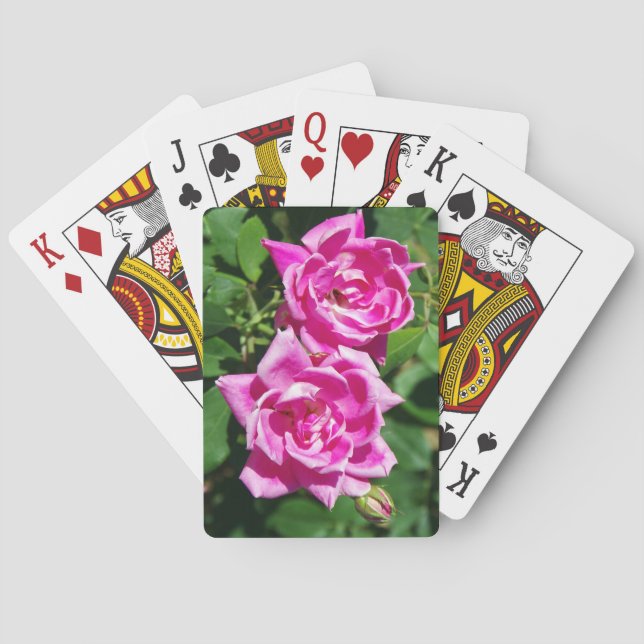 Two Pink Roses playing cards (Back)