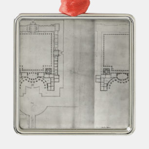 Two plans for the first project for the Louvre Metal Tree Decoration